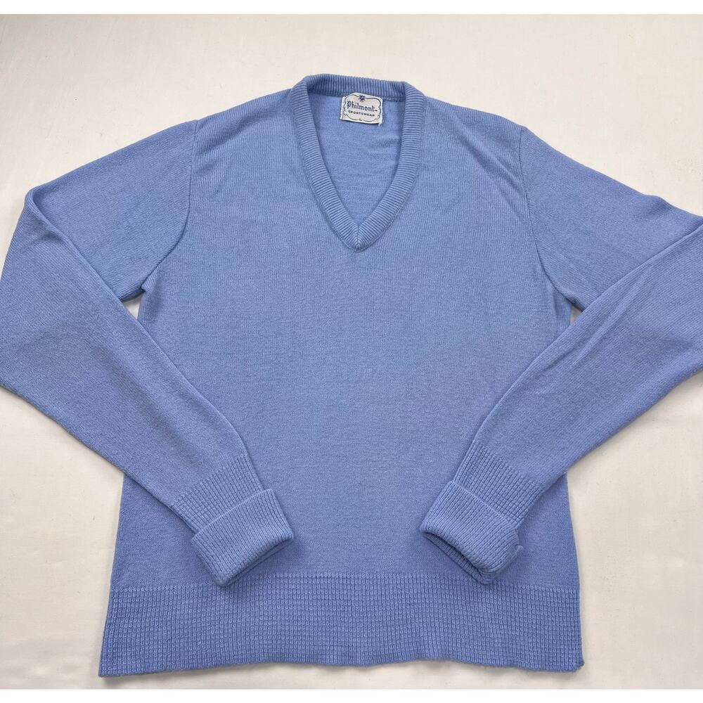 Philmont Sportswear Vintage purple Acrylic women’s Size Medium V-Neck Sweater